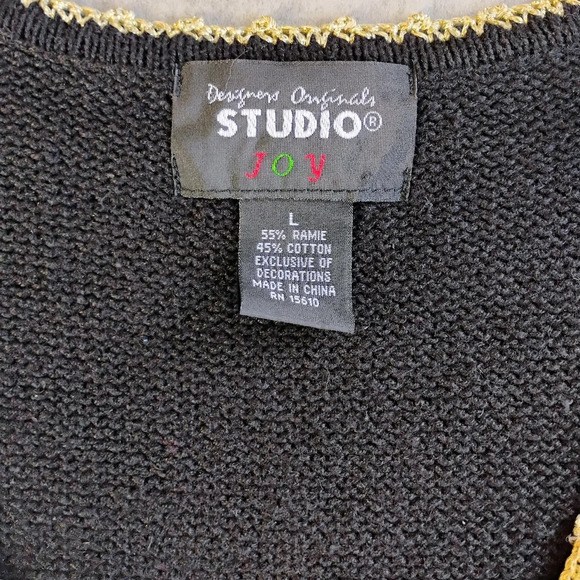 Vintage Designers Studio Originals Christmas Poinsettia Embroidered Sweater Vest - Picture 6 of 9